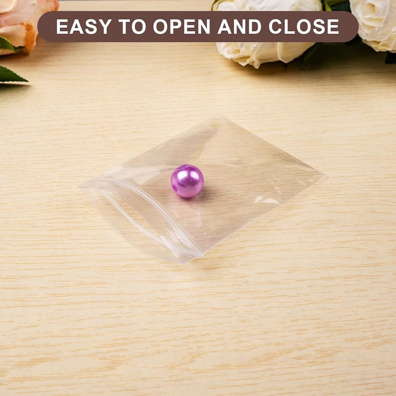 wegoup 130 PCS Clear Jewelry Bags, 2.36" x 3.54" Resealable Poly Zip Bags, 2 Mil Small Plastic Baggies for Storage, Gifts, Candy, Screws - Image 3